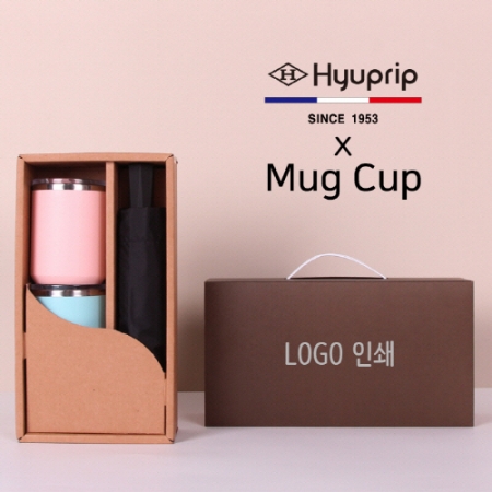 협립 3단 VIP 수동식 우산 + 로하스 머그컵 2P 세트 #2