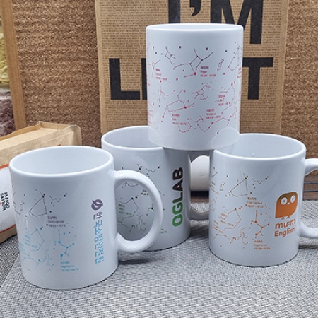 별자리 직선 화이트 변색 머그컵 #3