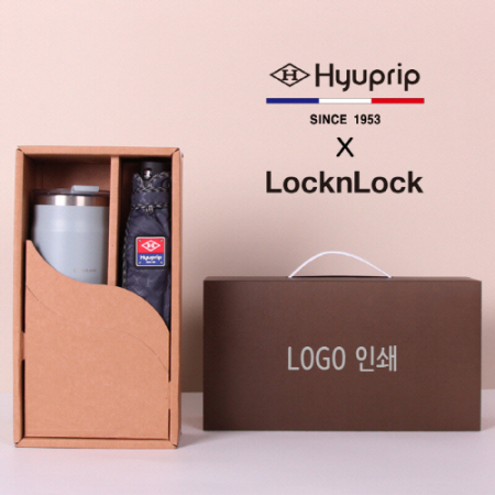 협립 3단 엠보 수동우산 + 락앤락 메트로 머그 텀블러 1P 세트 #2