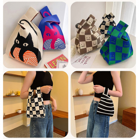 미니 쁘띠 손목가방 니트가방 핸드백 A1 #2