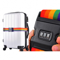 레인보우 캐리어 잠금 스트랩 벨트, 여행용캐리어벨트 스트랩