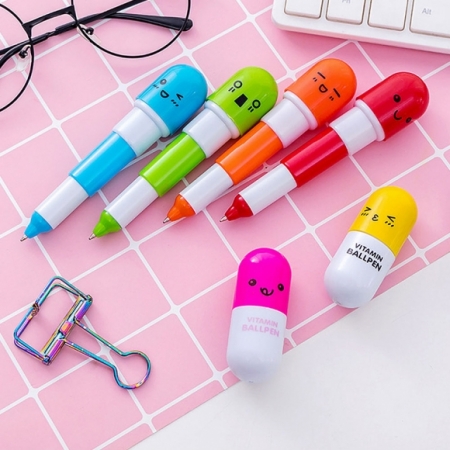 깜찍표정 심플 캡슐 볼펜 40p세트 #2
