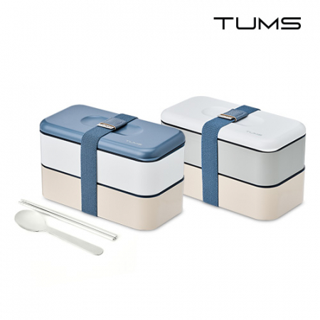 텀스 컬러샌드 스텐 런치박스 + 수저세트 #2