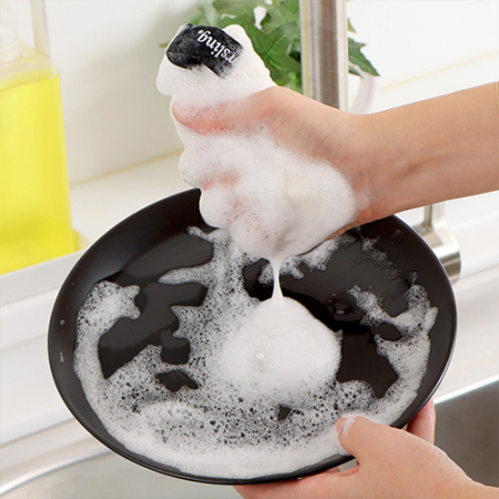 포슬링 셀룰로오스 수세미 2개입, 생분해 천연섬유 친환경 노스크래치 풍성거품 제로웨이스트 #6
