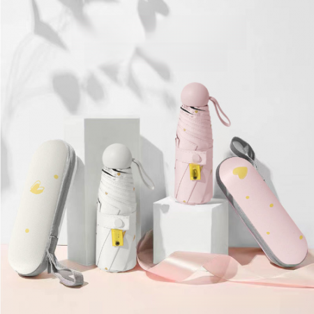 로페리아 0190236 5단 미니 하트 마카롱 캡슐 우양산 암막코팅 UPF50+ #2