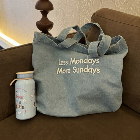 B069 어반심플 데님 숄더백 캐주얼 에코백 답례품 행사 단체 선물 인쇄 주문제작 가방 #2