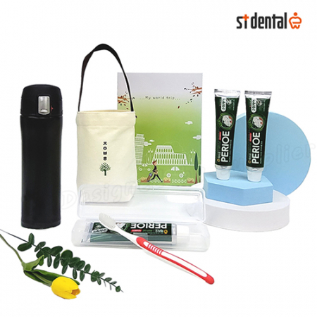 심플 보온보냉 텀블러 선물세트 3호 원터치락 M326 페리오치약 100g 파우치 #4