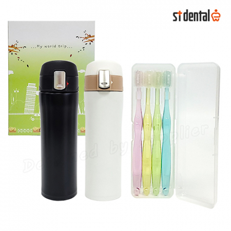 심플 보온 보냉텀블러 선물세트 5호 원터치락 크리스탈캡 칫솔 4p케이스 #3