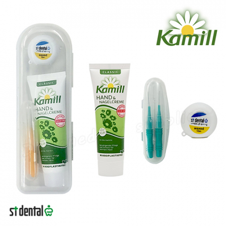 센스케어11호 카밀핸드크림 치실 치간칫솔 2p 케이스 미니 구강세트 #3