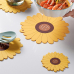 작은이미지: 해바라기 실리콘 냄비받침 티코스터 컵받침 식탁매트 10cm #2