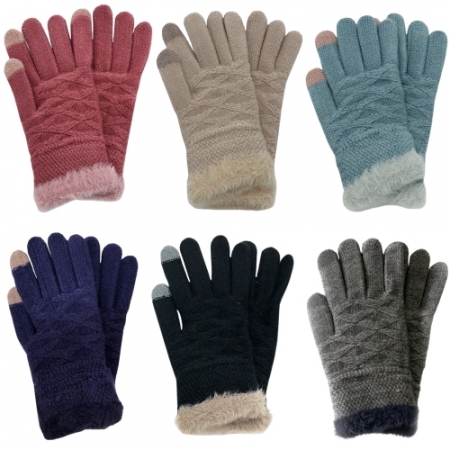 여성용 스마트폰 터치장갑, 퍼 기모장갑, 방한장갑, 겨울장갑 #2