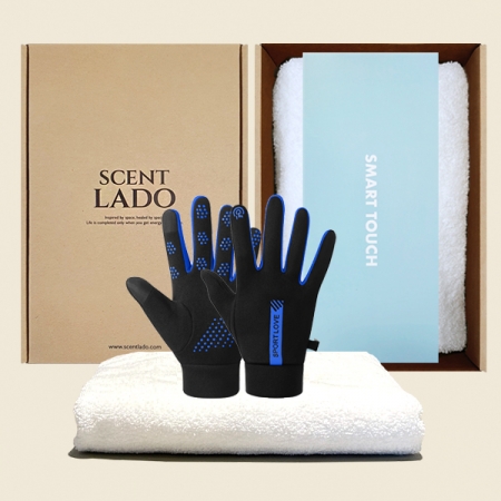 센트라도 송월 타올 수건 + 스마트터치 남녀공용 방한장갑 세트 #5