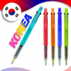 코리아5링니들형광2+1볼펜(흑&적니들2색+형광겔) // 국산