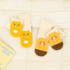 캐릭터 극세사 장목 수면양말