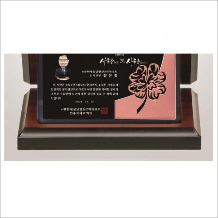 금도금 감사합니다 가리비 블랙크리스탈 상패 2 #4