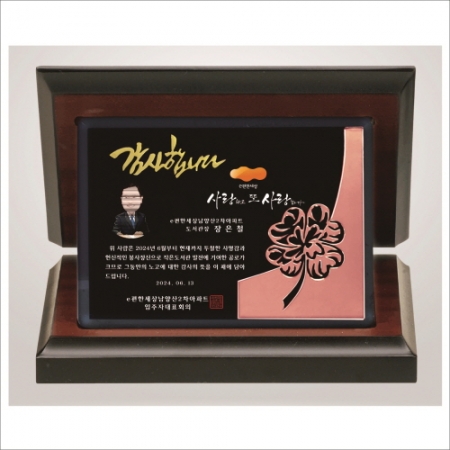 금도금 감사합니다 가리비 블랙크리스탈 상패 2 #2