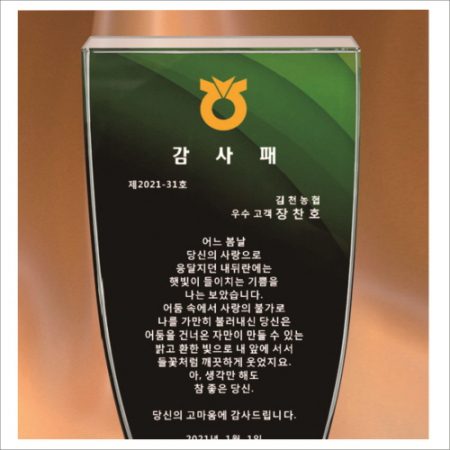 크리스탈 상패 443 #3