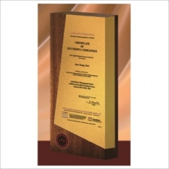 원목 금색 알루미늄 상패 3