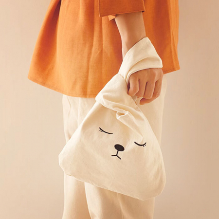 B088 캔버스 매듭 손목가방 캔버스백 에코백 미니 손가방 인쇄 답례품 행사 선물 #2