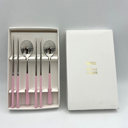 스테인레스 304 파스텔톤 컬러 수저 2세트 #6