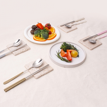 스테인레스 304 파스텔톤 컬러 수저 2세트 #2