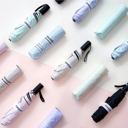 크로커다일 3단 레터링 슬림 암막 수동 우양산 7컬러 #2