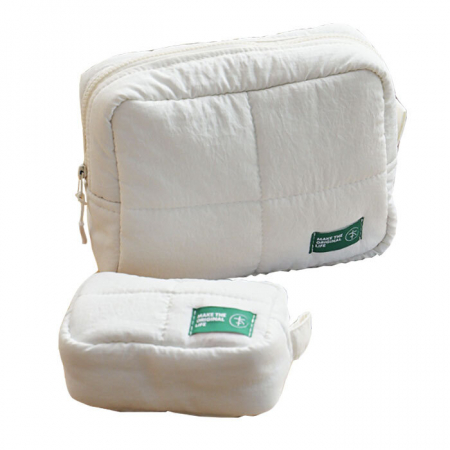 B110 쿠션 누빔 파우치 M L 여행용화장품 소지품 가방 인쇄 주문제작 답례품 #3