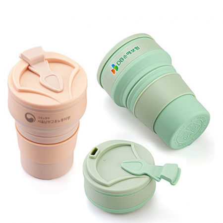 친환경 BPA Free 휴대용 접이식 실리콘 텀블러 500ml #2