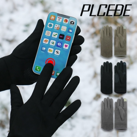 플씨드 남녀공용 클래식 벨벳 논슬립 터치 장갑 #2