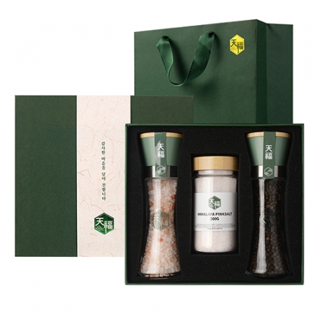 천복 243 히말라야 핑크소금 블랙페퍼 선물세트 히말라야 핑크소금 히말라야솔트 블랙페퍼 통후추 그라인더 리필소금 명절선물 추석선물 기념품 답례품 #3