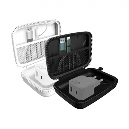 여행용충전기 선물세트, 2IN1 패브릭 고속충전 케이블 2포트 충전기 선물세트 CS48 POP #2