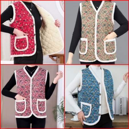 기모조끼 김장조끼 겨울조끼 방한조끼 할머니조끼 털조끼 #2
