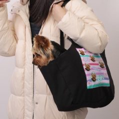 아르덴 강아지 캐리어 가방 블랙 35x64cm //풀컬러 인쇄 무료