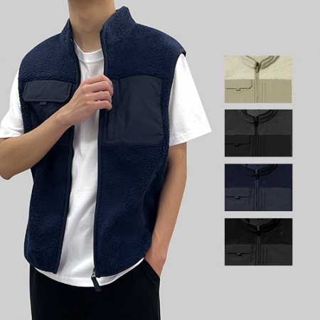 남성 여성 베리 뽀글이 후리스 조끼 (S-4XL) #3