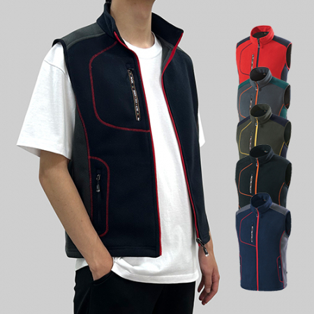 남성 여성 컬러배색 후리스 조끼 (S-4XL) #2