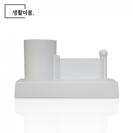 생활더봄 LCD 디지털 온습도 스탠드 펜꽂이 탁상 알람시계 #6