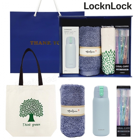 데일리2호 락앤락 코튼캔디 텀블러 선물세트 송월타올 에코백 치과용칫솔세트 #3