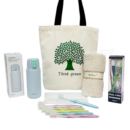 데일리2호 락앤락 코튼캔디 텀블러 선물세트 송월타올 에코백 치과용칫솔세트 #4