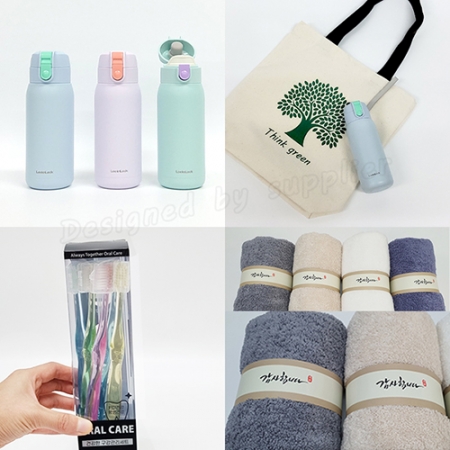 데일리2호 락앤락 코튼캔디 텀블러 선물세트 송월타올 에코백 치과용칫솔세트 #5