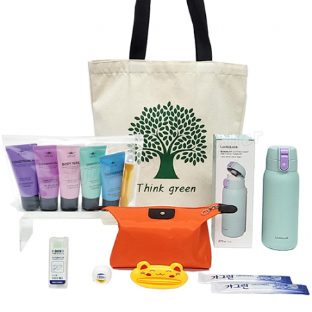 데일리4호 락앤락 코튼캔디 텀블러 선물세트 LG미니스 에코백 치실 가그린 #4