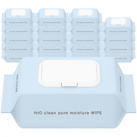 H2O클린 초순수 플레인 대용량 라이트 물티슈 캡형 1팩(100매입) #2