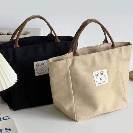 B112 스위트 베어 캔버스 가방 면가방 캐주얼 토트백 인쇄 행사 답례품 #3
