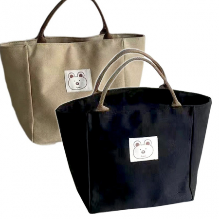 B112 스위트 베어 캔버스 가방 면가방 캐주얼 토트백 인쇄 행사 답례품 #2