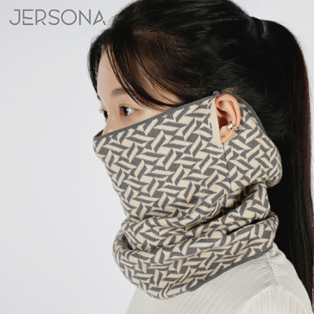 여성 슬림 겨울 넥워머 무늬 귀걸이형 #2