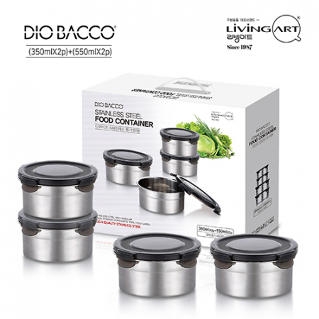 리빙아트 스텐 밀폐용기 4종 #2