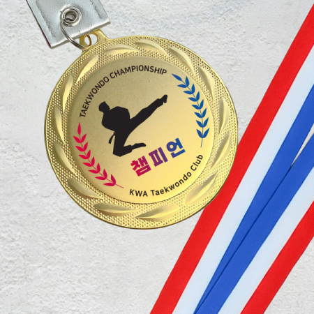 금속 UV메달 고급끈 태극 #2