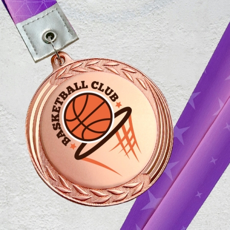 금속 UV메달 고급끈 보라 #2