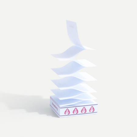 팝업투명박스 지그재그 측면컬러 점착메모지 70x75 200매 (HS-ZP775Y2C) #2