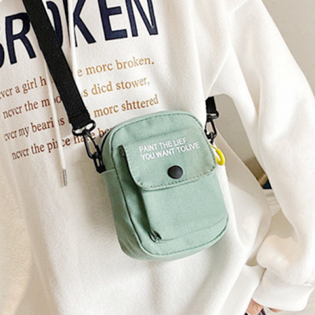 캔버스 데일리 핸드폰 탬버린백 슬링백 여행용크로스 에코 미니백 학생가방 #5