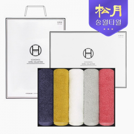 [송월타올] 컬러풀 40 170g 5P 타올세트 #2